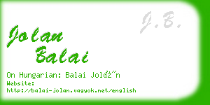 jolan balai business card